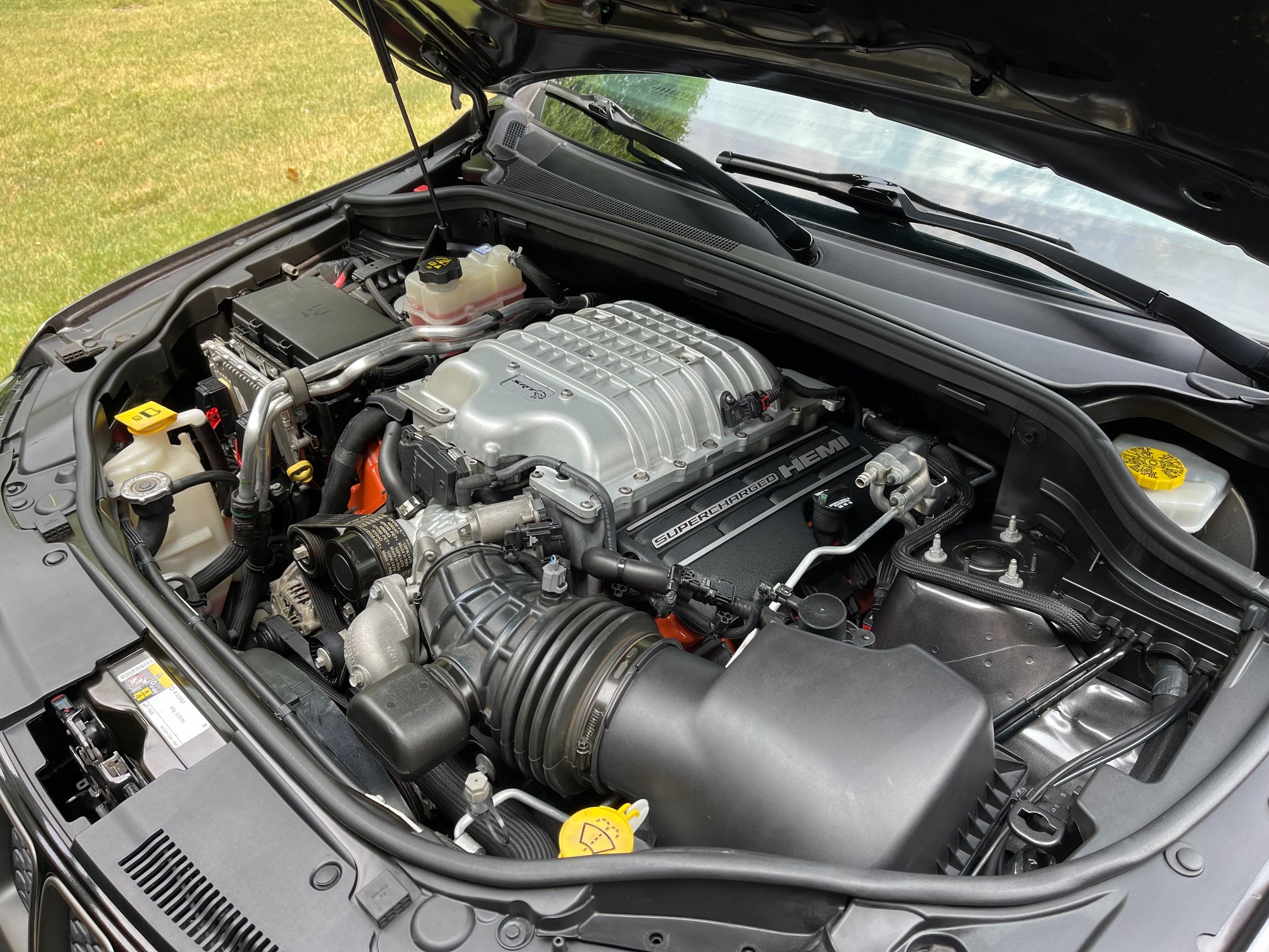 Supercharged engine of the Jeep Trackhawk